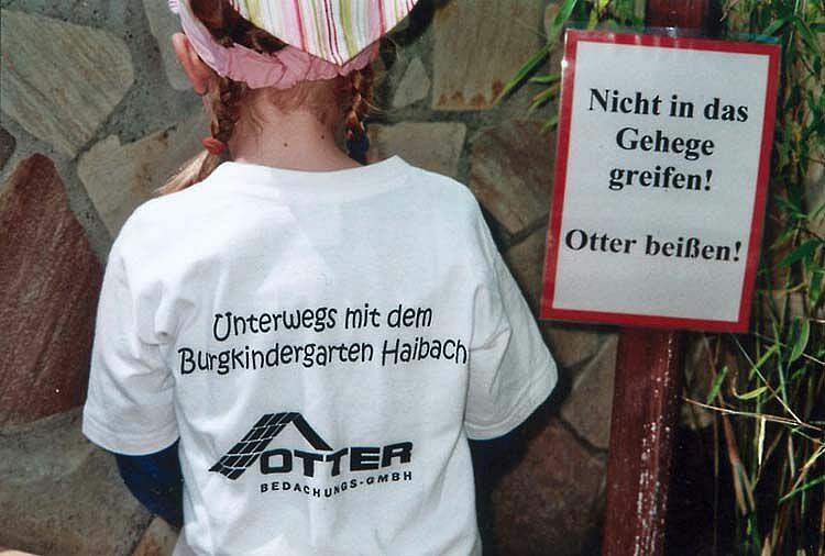Lustiges Foto beim Ausflug des Burgkindergartens Haibach
