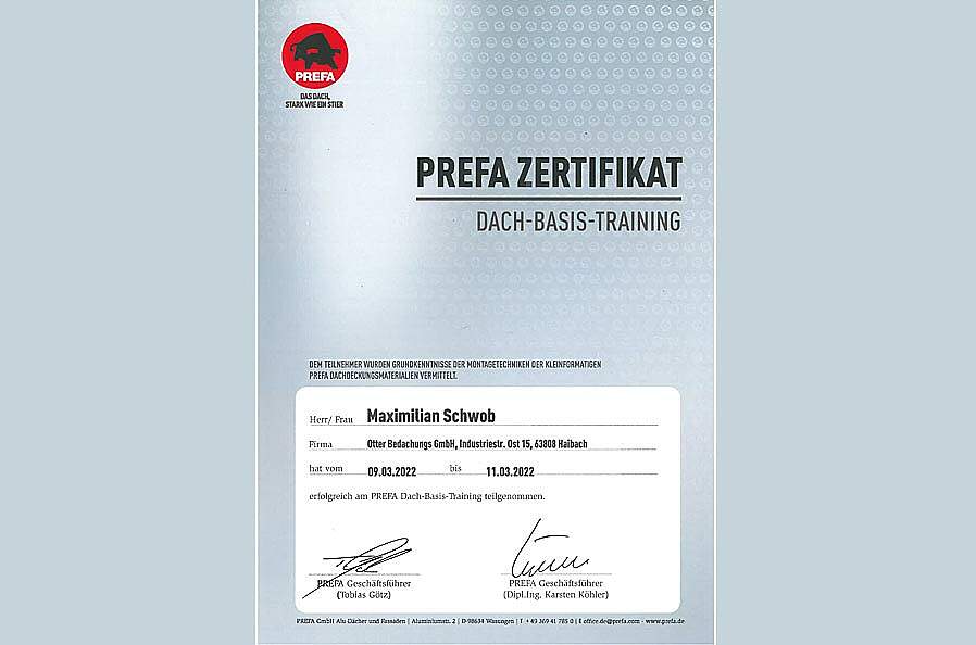 Fortbildung bei Prefa